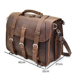 Leather Men Large Briefcase Handbag Travel Bag Messenger Bag For Men