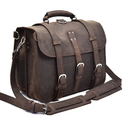 Leather Men Large Briefcase Handbag Travel Bag Messenger Bag For Men