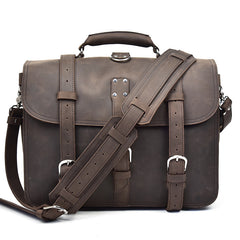 Leather Men Large Briefcase Handbag Travel Bag Messenger Bag For Men