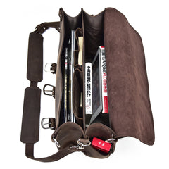 Leather Men Large Briefcase Handbag Travel Bag Messenger Bag For Men