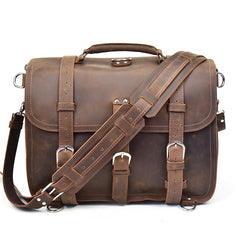 Leather Men Large Briefcase Handbag Travel Bag Messenger Bag For Men