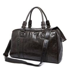 Leather Men Large Travel Bag Business Weekender Bag For Men