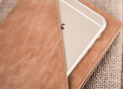 Leather Men Long Wallets for Travel Wallet Bifold Passport Wallets for Men