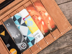 Leather Men Long Wallets for Travel Wallet Bifold Passport Wallets for Men