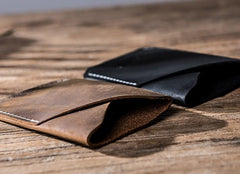 Leather Men Slim Small Card Wallet Change Small Wallet for Men