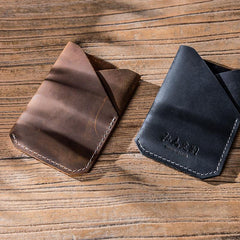 Leather Men Slim Small Card Wallet Change Small Wallet for Men
