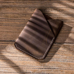 Leather Men Slim Small Card Wallet Change Small Wallet for Men