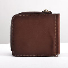 Leather Men Slim Small Wallet Bifold billfold Money Clip Wallet for Men
