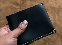 Unique Leather Men Slim Small Wallet Bifold billfold Vintage Wallet for Men