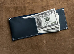 Unique Leather Men Slim Small Wallet Bifold billfold Vintage Wallet for Men