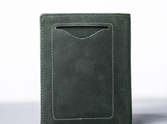 Leather Men Slim Small Wallet Bifold billfold Vintage Wallet for Men