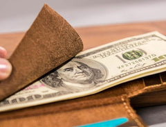 Leather Men Slim Small Wallet Bifold Small Vintage billfold Wallet for Men