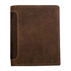 Leather Men Slim Small Wallet Bifold billfold Vintage Wallets for Men