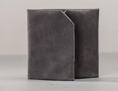 Leather Men Slim Small Wallet Trifold Small Vintage billfold Wallet for Men