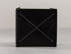 Leather Men Slim Small Wallet Trifold Small Vintage billfold Wallet for Men