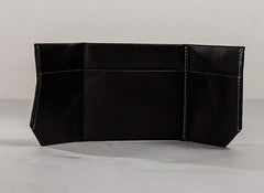 Leather Men Slim Small Wallet Trifold Small Vintage billfold Wallet for Men
