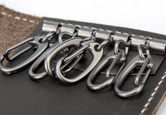 Men Leather Key Holder Key Wallet Bifold Small Key Holder billfold Wallet for Men