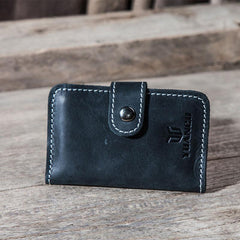 Men Leather Key Holder Key Wallet Bifold Small Key Holder billfold Wallet for Men