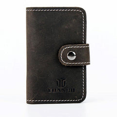 Men Leather Key Holder Key Wallet Bifold Small Key Holder billfold Wallet for Men