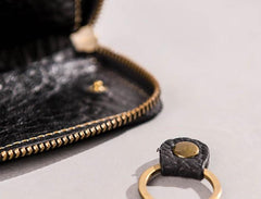 Leather Men Small Key Wallet Bifold Small Keyring billfold Wallet for Men