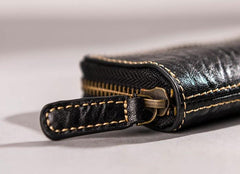 Leather Men Small Key Wallet Bifold Small Keyring billfold Wallet for Men