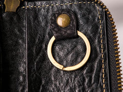 Leather Men Small Key Wallet Bifold Small Keyring billfold Wallet for Men