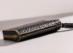 Leather Men Small Key Wallet Bifold Small Keyring billfold Wallet for Men