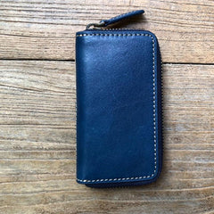 Leather Men Small Key Wallet Bifold Small Keyring billfold Wallet for Men