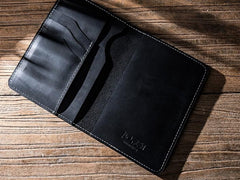 Leather Men Small Slim Travel Wallet Passport Wallets Bifold billfold Wallets for Men