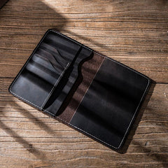 Leather Men Small Slim Travel Wallet Passport Wallets Bifold billfold Wallets for Men