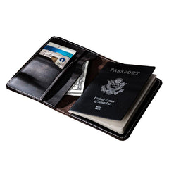 Leather Men Small Slim Travel Wallet Passport Wallets Bifold billfold Wallets for Men