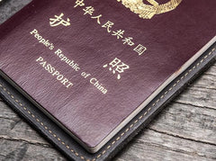 Leather Men Travel Wallet Passport Wallets Bifold Long Wallets for Men