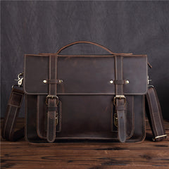 Leather Vintage Mens Briefcase Lawyer Briefcase Laptop Briefcase Business Briefcase For Men
