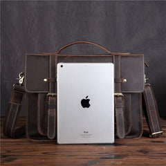 Leather Vintage Mens Briefcase Lawyer Briefcase Laptop Briefcase Business Briefcase For Men