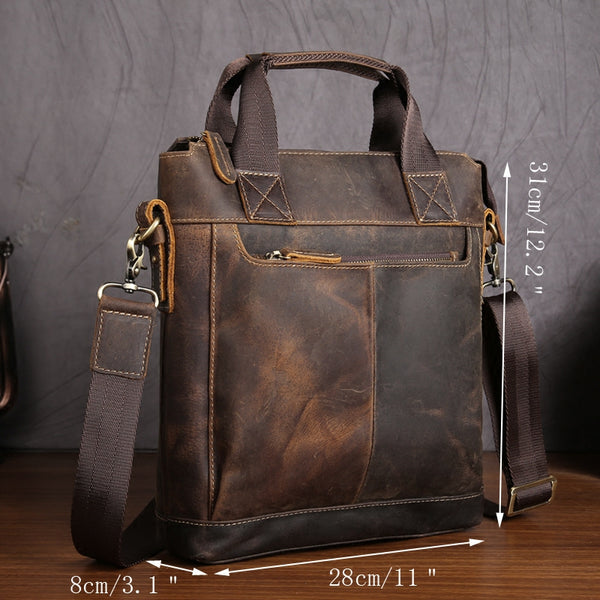Vintage Leather Men Briefcases Work Bag Business Bag Laptop Bag For Men