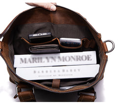 Vintage Leather Men Briefcase Work Bag Business Bag Laptop Bags For Men