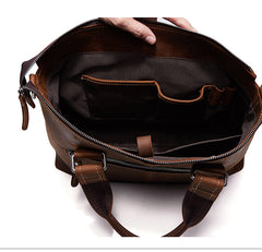 Vintage Leather Men Briefcase Work Bag Business Bag Laptop Bags For Men