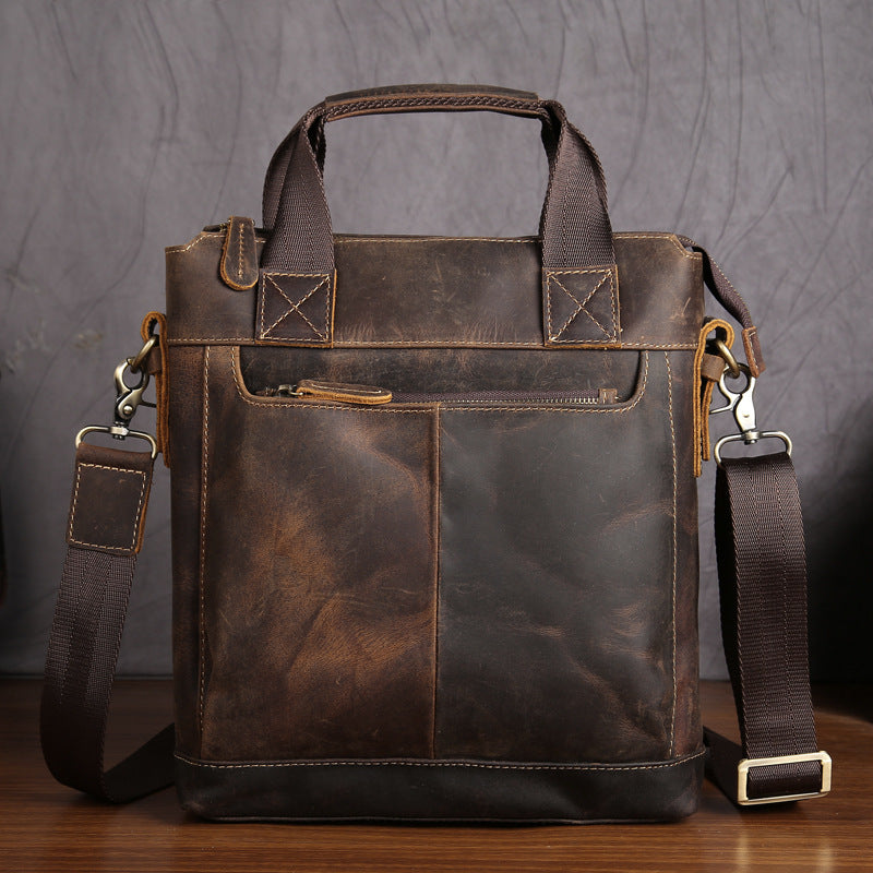 Vintage Leather Men Briefcases Work Bag Business Bag Laptop Bag For Men