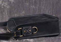 Leather Men Vintage Coffee Messenger Bag Shoulder Bag for Men