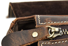 Leather Men Vintage Coffee Messenger Bag Shoulder Bag for Men