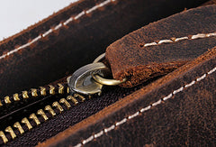 Leather Men Vintage Coffee Messenger Bag Shoulder Bag for Men