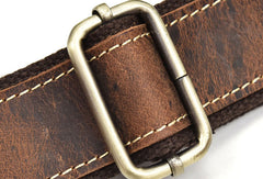 Leather Men Vintage Coffee Messenger Bag Shoulder Bag for Men
