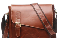 Leather Men Vintage Coffee Messenger Bag Shoulder Bag for Men