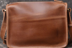 Leather Men Vintage Coffee Messenger Bag Shoulder Bag for Men