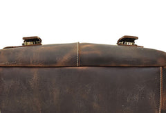 Leather Men Vintage Coffee Messenger Bag Shoulder Bag for Men