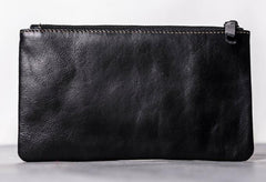 Leather Men Zipper Slim Wallet Phone Clutch Long Wallets for Men