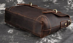 Leather Mens 13inch Laptop Bag Briefcase Work Handbag Business Bag for Men