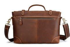 Leather Mens 13inch Laptop Bag Briefcase Work Handbag Business Bag for Men