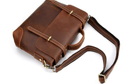 Leather Mens 13inch Laptop Bag Briefcase Work Handbag Business Bag for Men