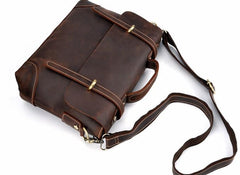 Leather Mens 13inch Laptop Bag Briefcase Work Handbag Business Bag for Men